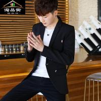 男士春秋季休闲小西服韩版修身青年单上衣服潮流西装英伦风外套