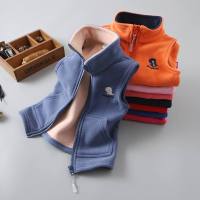 儿童摇粒绒马甲中薄款坎肩宝宝保暖背心男女童春秋季马夹抓绒外套