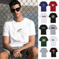 夏装纯棉丅恤短袖t恤男衣服潮流百搭宽松男装半袖打底衫体恤潮牌