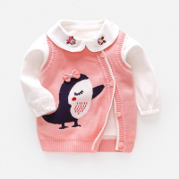 婴儿马甲春装针织毛衣小背心女宝宝外套婴幼儿毛线马夹男女童坎肩