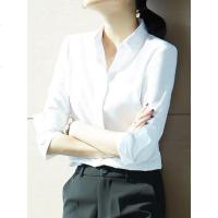 2019春装新款白色衬衫女长袖正装休闲衬衣韩版工作服职业工装ol夏