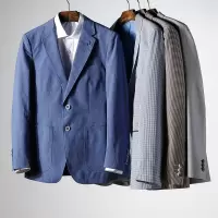华萨驰男装西服外套男工厂尾单剪标商务休闲西服中年男士单西潮