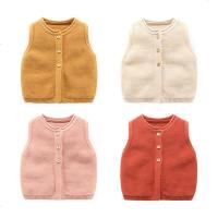 婴儿背心春秋新生儿针织开衫马夹男3个月宝宝马甲女毛衣纯棉坎肩