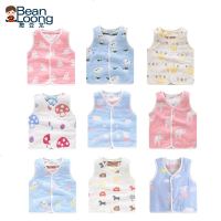 宝宝纱布马甲纯棉男童女童婴儿春秋春季坎肩小孩薄款儿童背心外穿