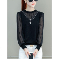 洋气打底衫女装2019新款春装潮韩版t恤时尚雪纺上衣春季女士小衫