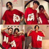 纯棉2019新款网红宽松短袖T恤女情侣装衣服夏装百搭潮小众设计感