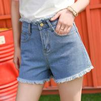 夏季牛仔裤短裤女个性韩版气质高腰显瘦新款宽松百搭学生阔腿裤潮