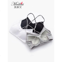 抹胸内衣防走光聚拢裹胸式美背交叉带无钢圈带胸垫打底吊带背心女