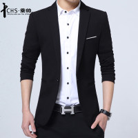 春夏季2019新款男士休闲西服韩版修身小西装男帅气青年上衣外套潮