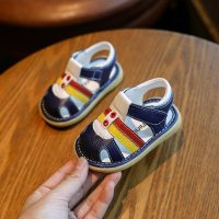 小宝宝婴儿学步鞋软底防滑0-1-3一岁2男女儿童沙滩包头凉鞋春夏季