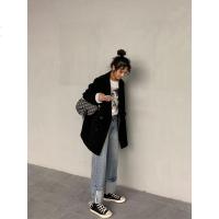 网红小西装外套女黑色2019春秋气质韩版chic复古英伦风小西服韩国