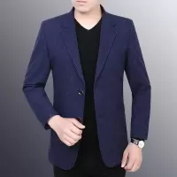 2019春秋新款中年男士商务休闲西服单件上衣薄款韩版帅气西装外套