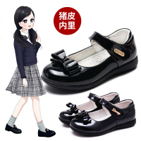 女童皮鞋春秋新款韩版单鞋公主鞋软底黑色小学生皮鞋演出鞋儿童