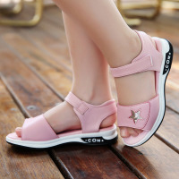 2019新款女童凉鞋儿童夏季防滑露趾中大童学生沙滩鞋小女孩公主鞋