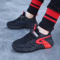 儿童鞋子2019夏季单网男童运动鞋中大童飞织学生透气镂空童鞋夏款