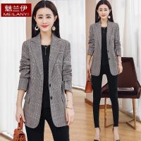 chic网红格子小西装外套女春秋短款2019新款韩版休闲小西服潮
