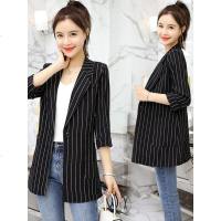 2019春装网红小西装外套女西服上衣女韩国休闲chic百搭条纹七分袖