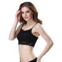 蕾丝裹胸吊带夏打底短背心带胸垫防走光真丝抹胸女显胸小白色内衣