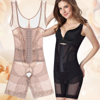 薄款透气三排扣收腹束腰连体塑身衣束身衣瘦身衣塑身内衣紧身衣女