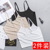 夏季冰丝吊带背心女 打底短款防走光美背裹胸式 内搭抹胸内衣