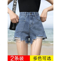 牛仔短裤女夏高腰2019新款韩版显瘦宽松夏装直筒阔腿a字裤潮ins