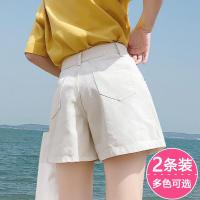 宽松牛仔短裤女2019夏季新款白色外穿高腰显瘦百搭阔腿a字热裤潮