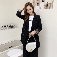 西装外套女春秋季新款韩版宽松豹纹西服上衣chic网红小西装外套女