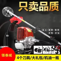  割草机四冲程背负式小型割灌机多功能农用汽油开荒除草机收割机 配套华盛动力140侧挂式+大礼包+