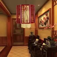 中式小吊灯中国风仿古餐厅木灯古典火锅店过道走廊吧台灯具
