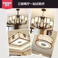 客厅大吊灯餐厅铜铁艺卧室现代简约复古中国风套餐组合新中式灯具 搭配五