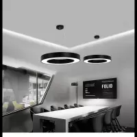 办公室灯具 创意个性现代简约造型写字楼网咖圆形工业风吊灯