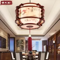 中式吊灯古典客厅灯中国风木艺餐厅灯具复古茶楼过道木吊灯