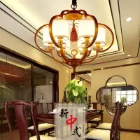 新中式走廊楼梯古典复古风格红灯笼别墅阳台中国风过道餐厅小吊灯
