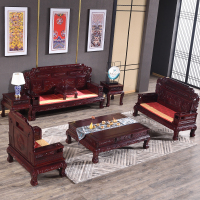 红木家具客厅木沙发组合非洲酸枝木闪电客印尼黑酸枝阔叶檀红木