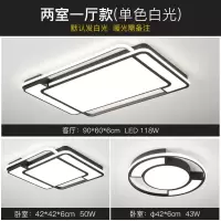 全屋灯具三房两厅套装组合闪电客智能语音调光吸顶灯现代北欧套餐客厅灯 两室一厅单色白光
