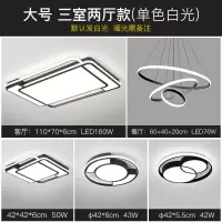 全屋灯具三房两厅套装组合闪电客智能语音调光吸顶灯现代北欧套餐客厅灯 大号三室两厅单色白光