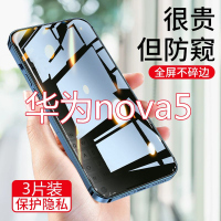 第三季(Disanji)华为nova5pro钢化膜防偷窥nova5全屏原装防摔抗蓝光防窥膜手机膜