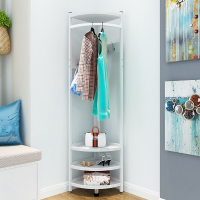 闪电客衣帽架落地卧室转角挂衣架铁艺衣帽架子拐角置物架创意扇形挂衣架