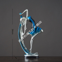 欧式客厅电视柜酒柜装饰品美式创意家居小摆设红酒架摆件结婚 蓝色跳郎