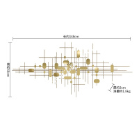 墙面装饰挂件客厅沙发背景墙挂件墙上装饰品金属轻奢现代铁艺壁饰 纵横壁挂钛金款