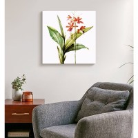 客厅沙发背景墙装饰画现代简约挂画餐厅卧室床头画书房兰花墙壁画 B款-鹤顶兰 40x40单幅38mm厚度