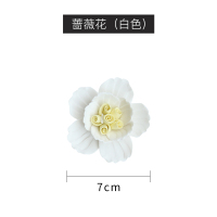 陶瓷花墙饰挂饰壁饰创意客厅卧室墙壁电视背景墙面立体墙上装饰品 蔷薇.白.小