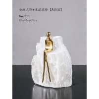 北欧轻奢人物摆件水晶石样板间艺术工艺品酒柜玄关家居装饰品摆设 水晶人物摆件A款