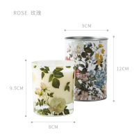 卧室香薰蜡烛家用净化空气玻璃杯香氛精油家居饰品摆件 玫瑰