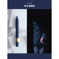 北欧ins简约陶瓷烛台摆件家用客厅浪漫西餐餐桌蜂窝蜡烛拍照道具 绅士蓝蜡烛