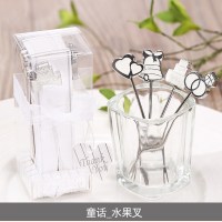 结婚庆用品婚礼回礼小创意实用新年礼品可爱个性水果叉 童话_水果叉