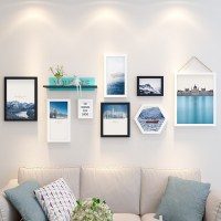 照片墙装饰品创意个性客厅相册相框挂墙组合房间背景相片墙自粘贴 PM5黑白常规款(冬の遐想)