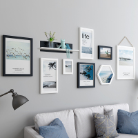 北欧客厅装饰画沙发背景墙画走廊饭厅餐厅墙面墙壁画卧 静谧世界+黑白常规款 占墙面积165*97cm组合一套价20mm厚板