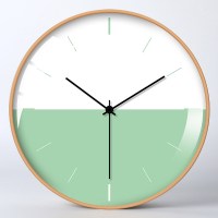 现代简约挂钟客厅个性创意时尚家用大气时钟北欧艺术钟表装饰 ins风B款-实木原框 12英寸