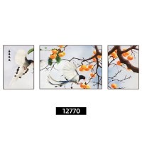 事事如意装 12770-1/12770-2/12770-3 50*70/100*70/50*70时尚白框棉麻油画布画面A